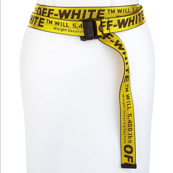 Off white industrial belt